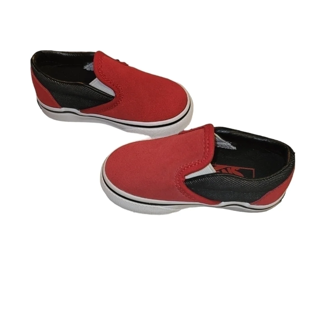 VAN suede racing slip on shoes